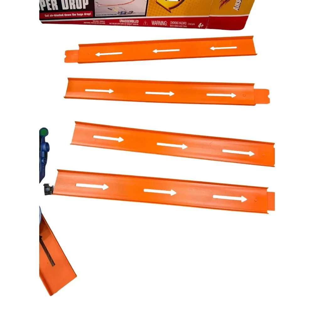 Hot Wheels Trick Tracks Airshot Super Drop Track Set w Box Untested No Car As Is